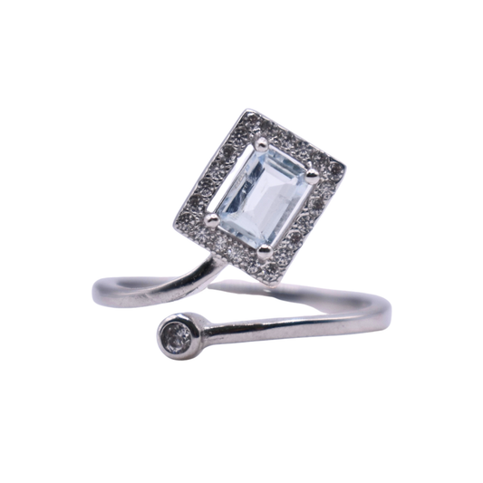 Anillo Reflejo de Aguamarina