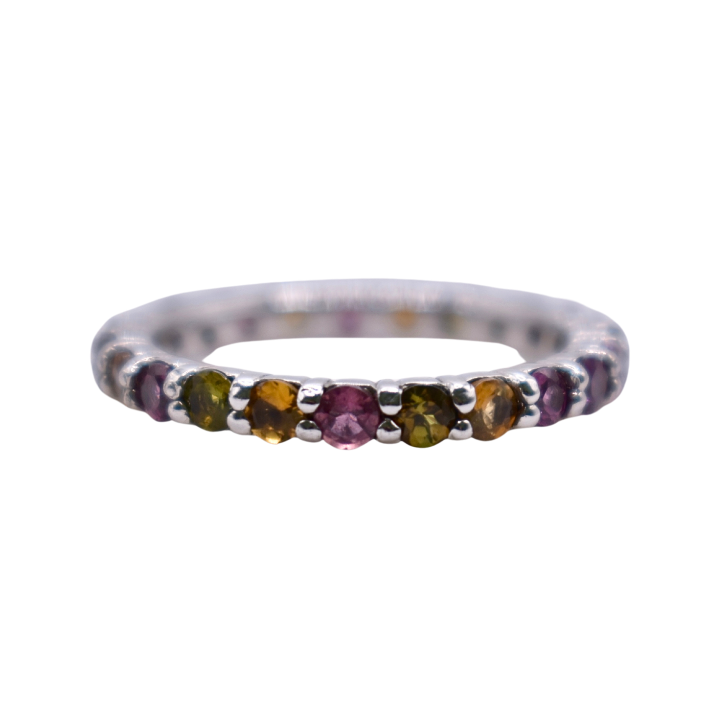 Anillo Mosaico de Tourmalina Multicolor
