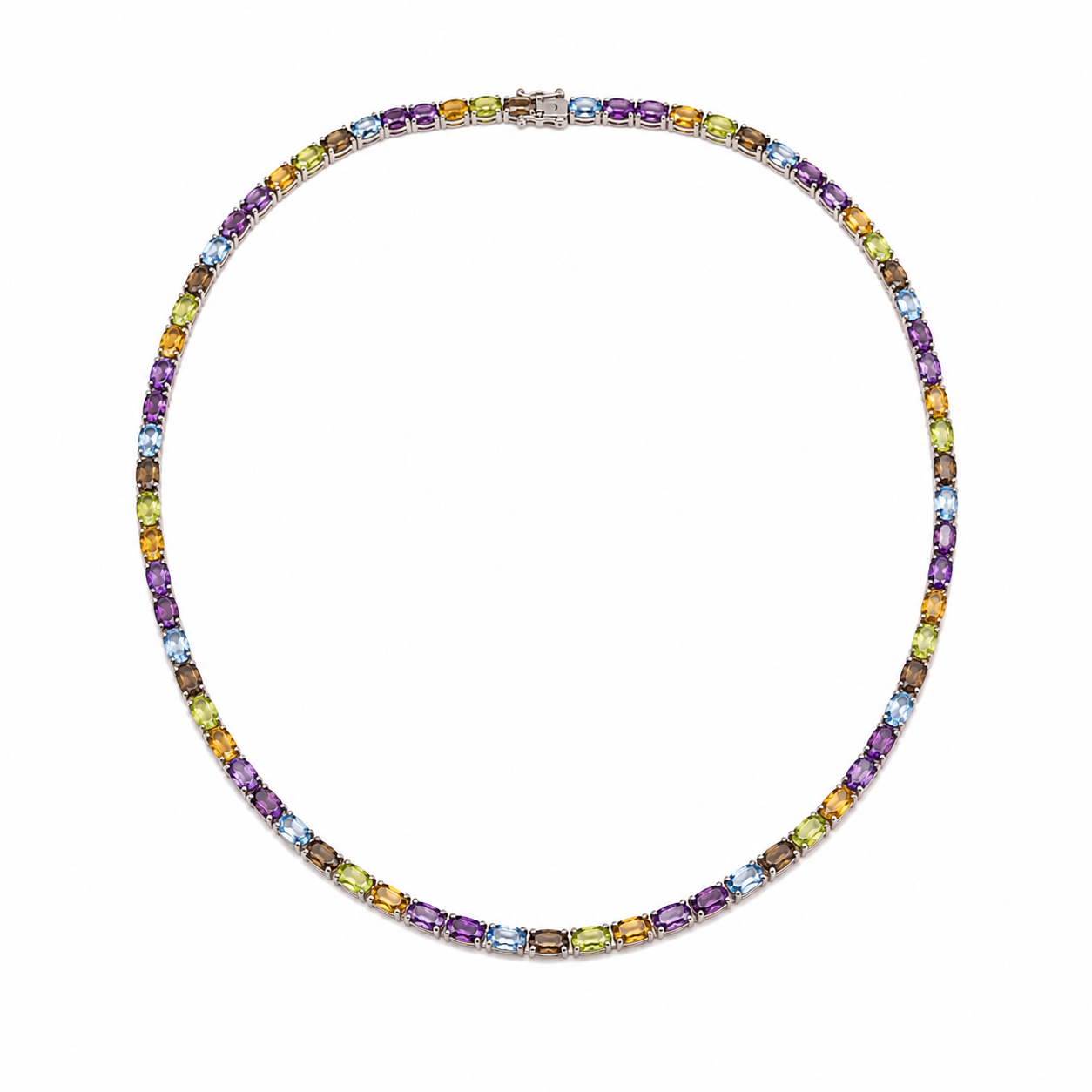 Tennis necklace multi stone
